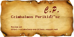 Czimbalmos Periklész névjegykártya